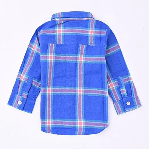 Baby Long Sleeve Blue/Red Plaid Shirts
