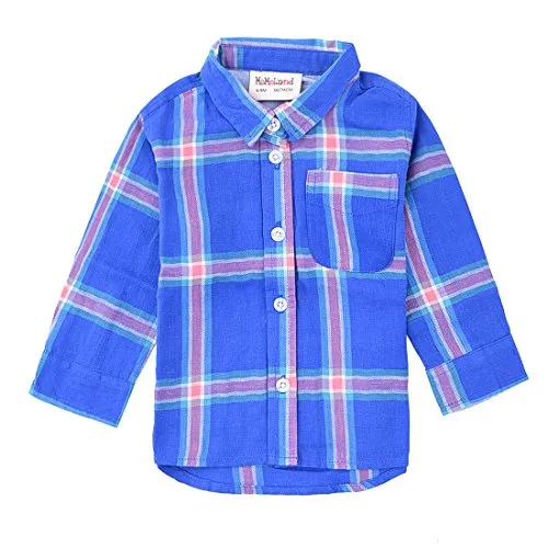 Baby Long Sleeve Blue/Red Plaid Shirts