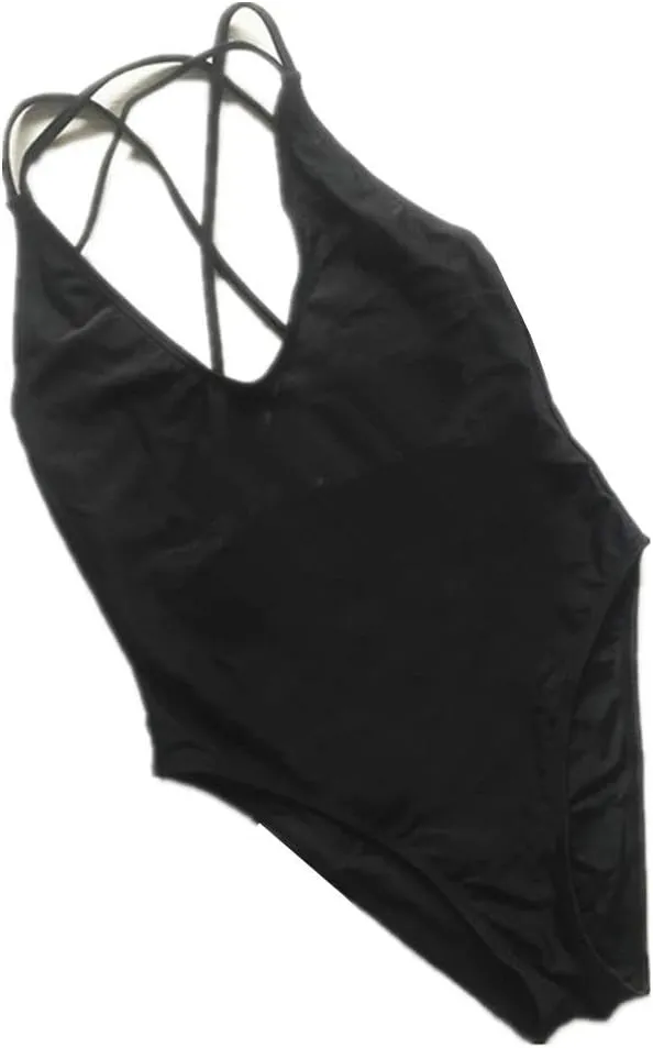 Birde Women's Strappy Swimwear One Piece Bikini Swimsuits Blackless Monokinis