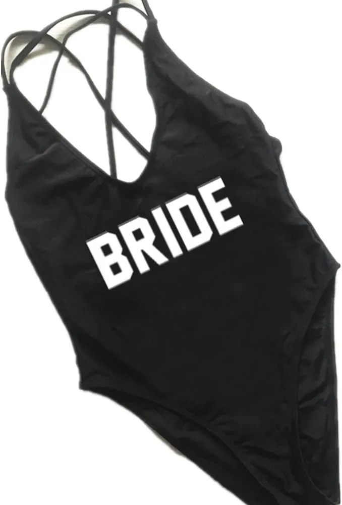Birde Women's Strappy Swimwear One Piece Bikini Swimsuits Blackless Monokinis