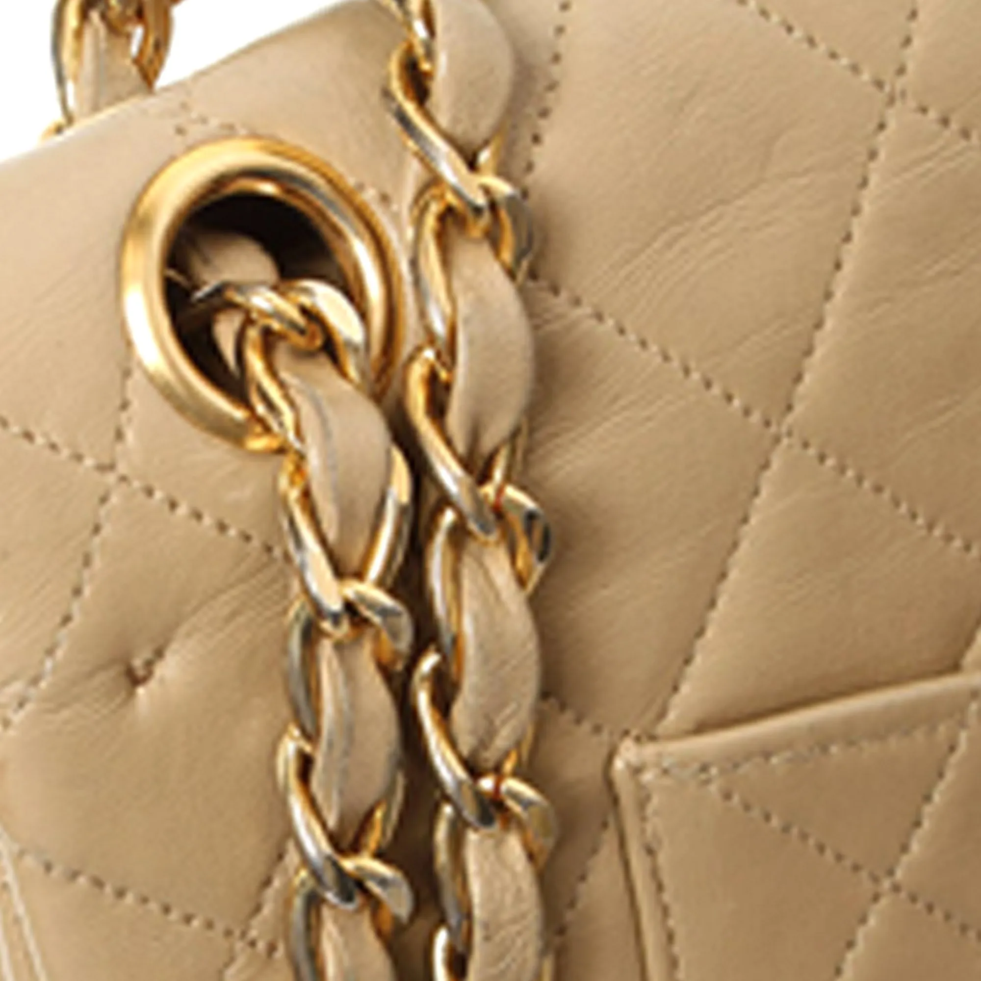 Chanel CC Timeless Classic Lambskin Double Flap Bag Brown