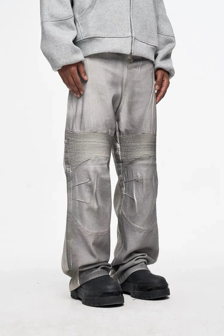 Distressed Patchwork Jeans