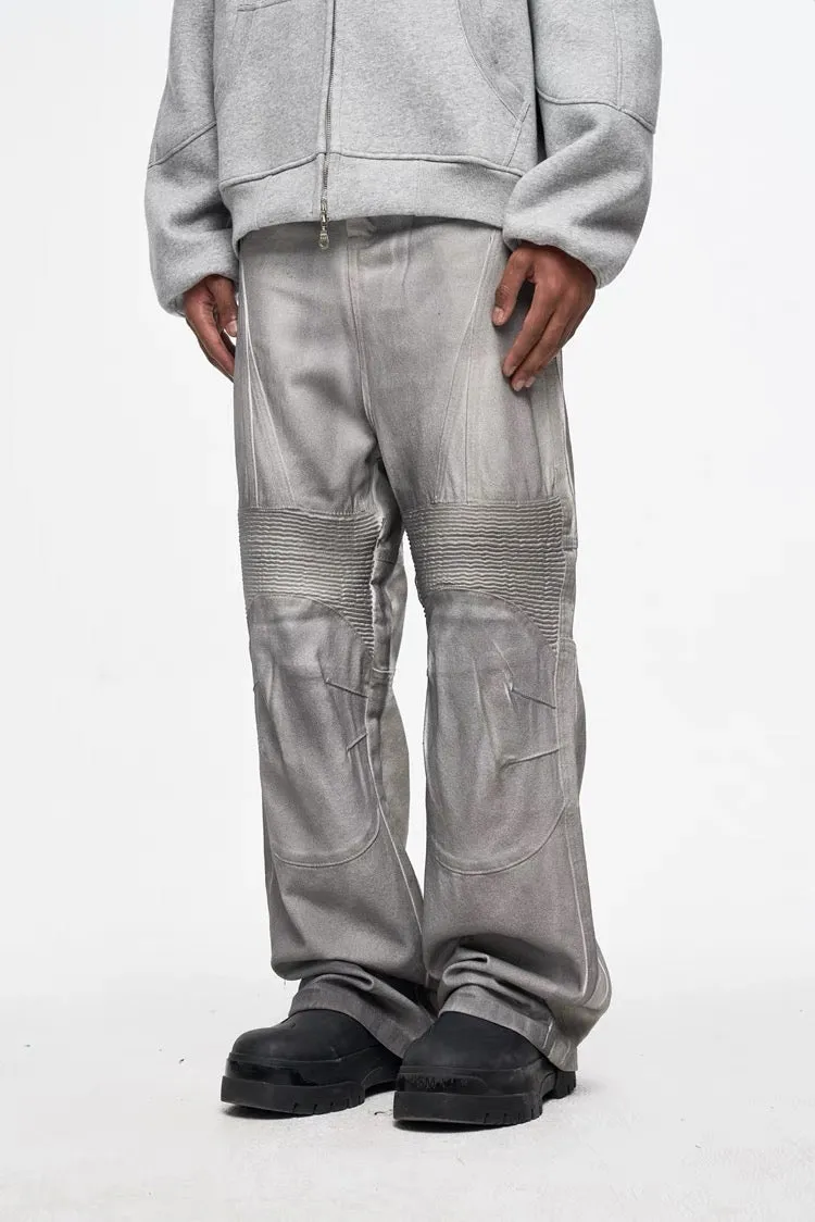 Distressed Patchwork Jeans