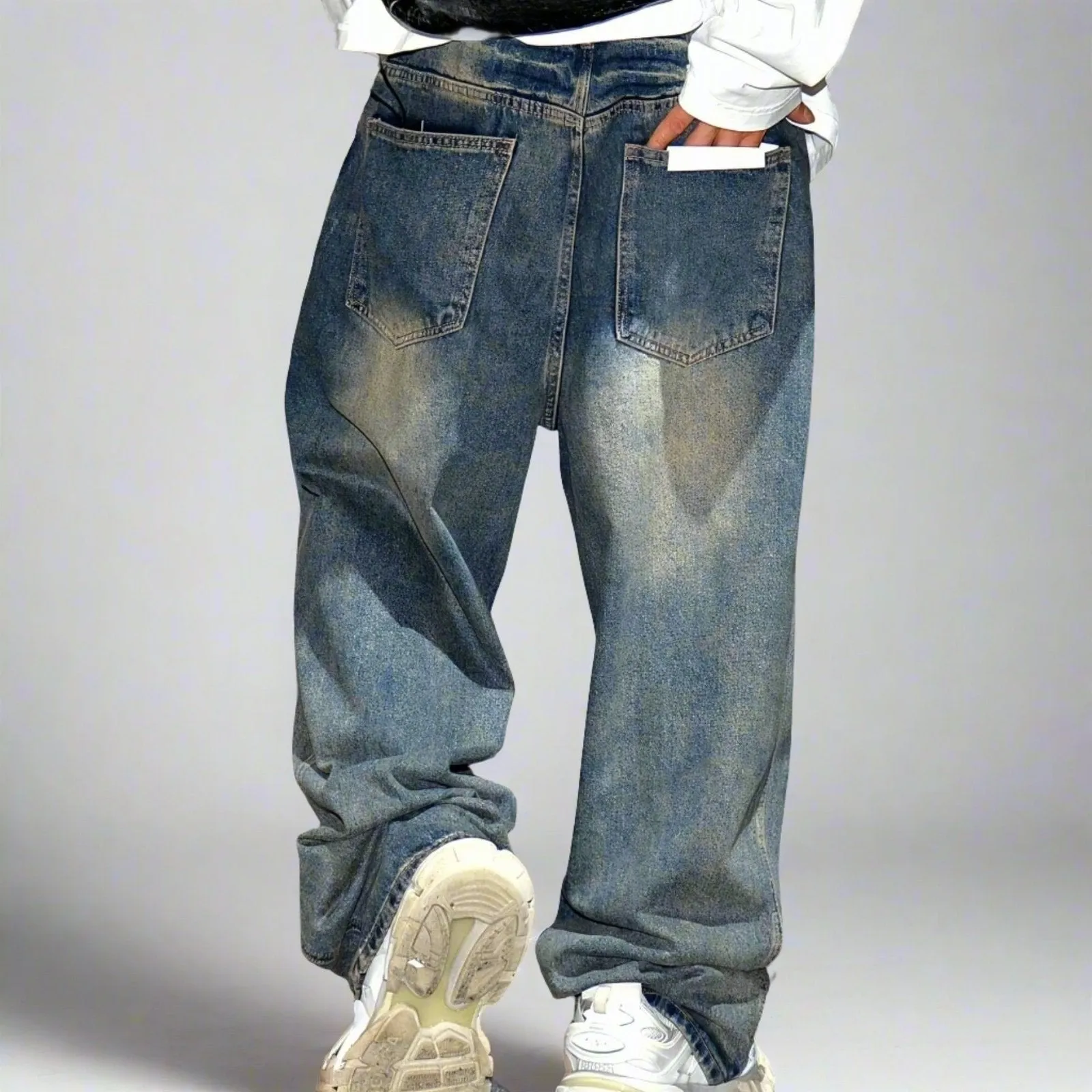 Distressed Y2K Baggy Denim Jeans