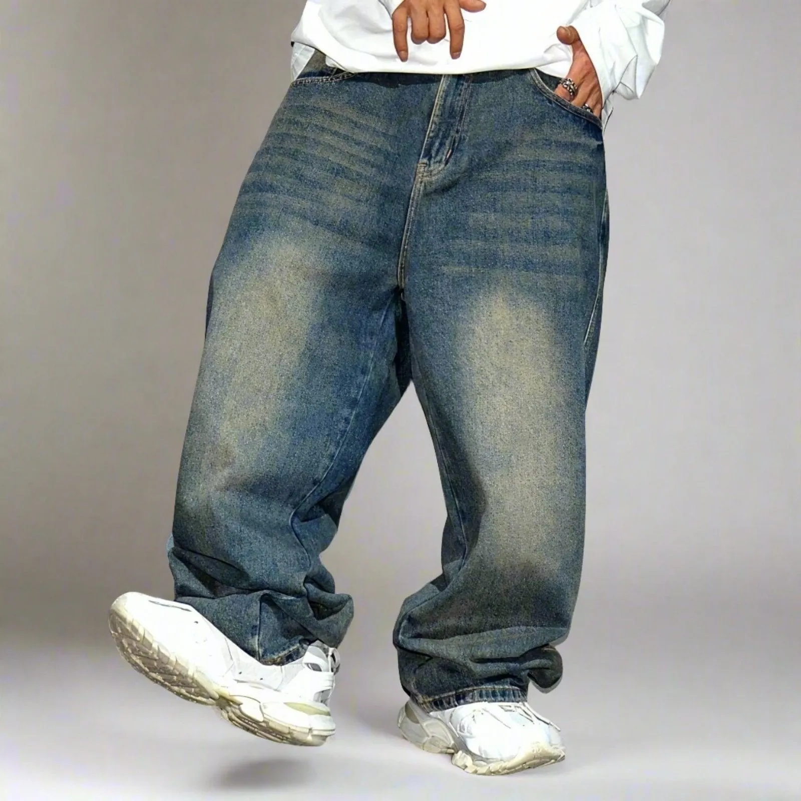 Distressed Y2K Baggy Denim Jeans