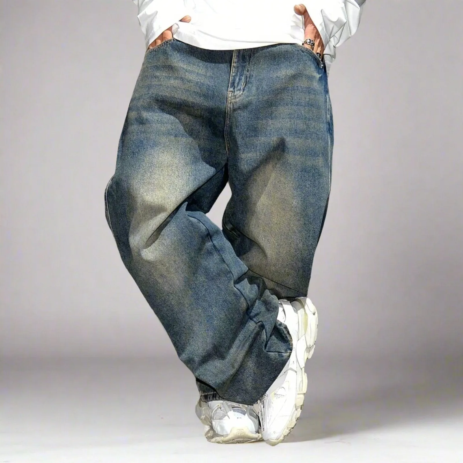 Distressed Y2K Baggy Denim Jeans