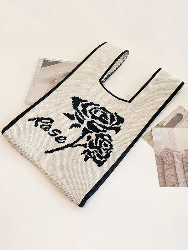 Floral Bags Woven Handbag