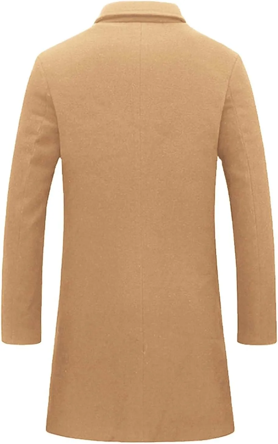 Jacket Mens Size Fall And Winter Jacket Lapel Long Sleeve Padded Leather Jacket Vintage Coat Jacket Warm Wool Blend