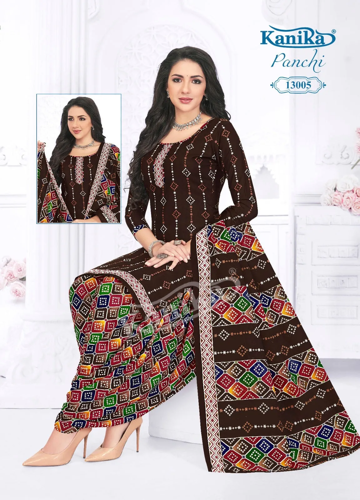 Kanika Panchi Vol 13 Indo Cotton Kurti Set (345x12)