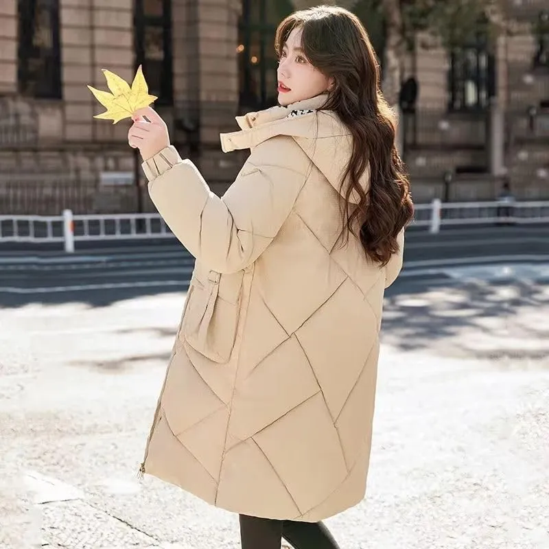 Long Parkas Winter Jacket Women Casual Thick Down Cotton Winter Puffer Coat Warm Outwear