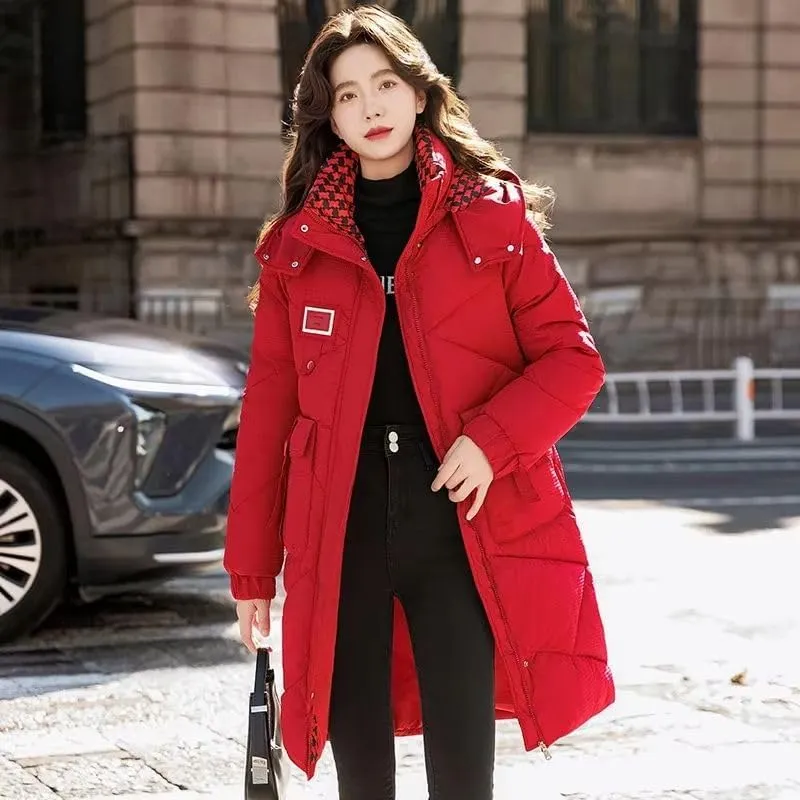 Long Parkas Winter Jacket Women Casual Thick Down Cotton Winter Puffer Coat Warm Outwear