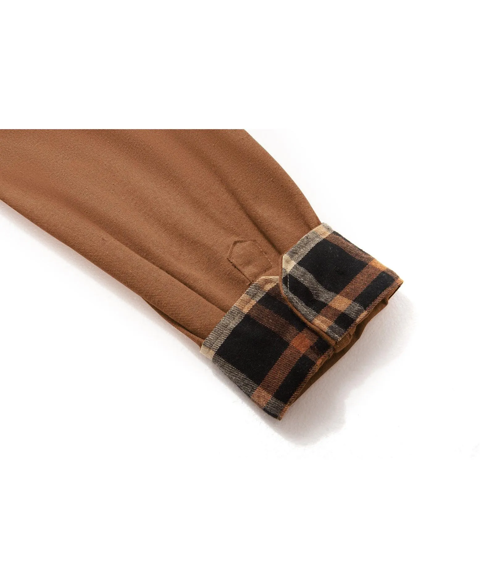 Men's Button Up Flannel Plaid Shirt-ZPK007042