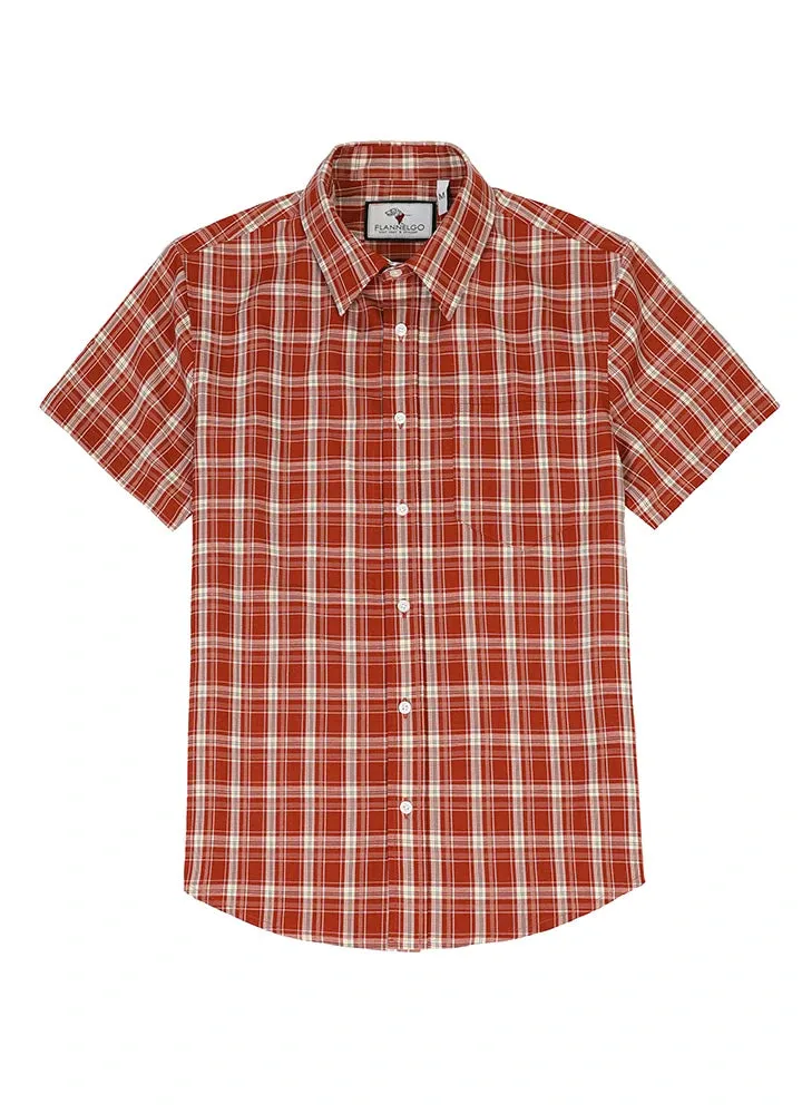 Men's Lightweight Plaid Short Sleeve Shirt
