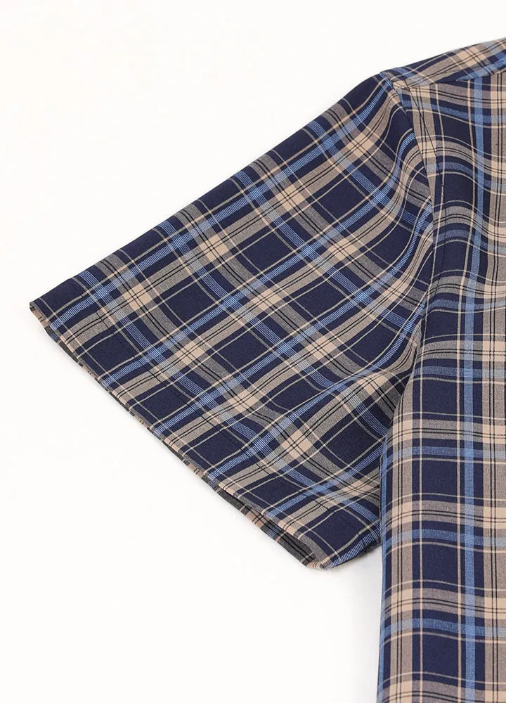 Men's Lightweight Plaid Short Sleeve Shirt