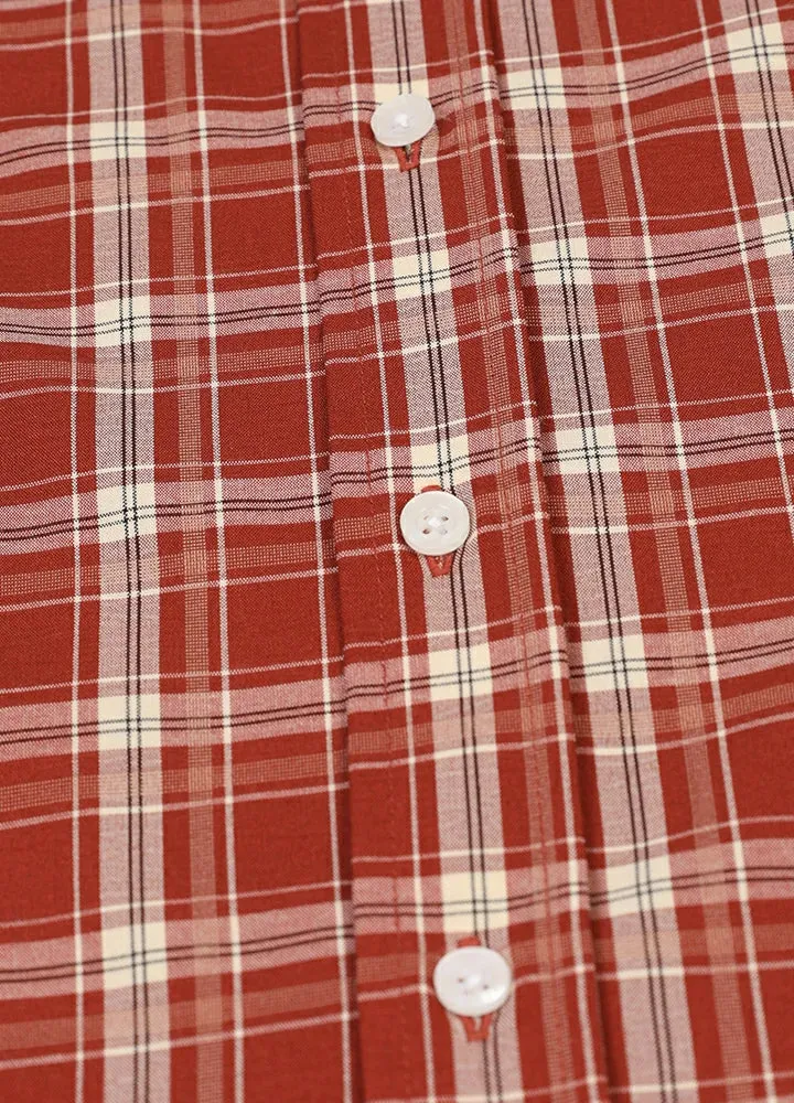 Men's Lightweight Plaid Short Sleeve Shirt