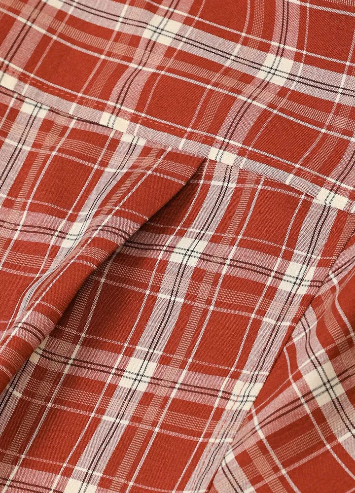 Men's Lightweight Plaid Short Sleeve Shirt