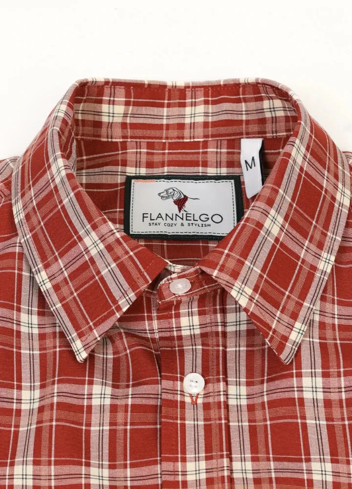 Men's Lightweight Plaid Short Sleeve Shirt