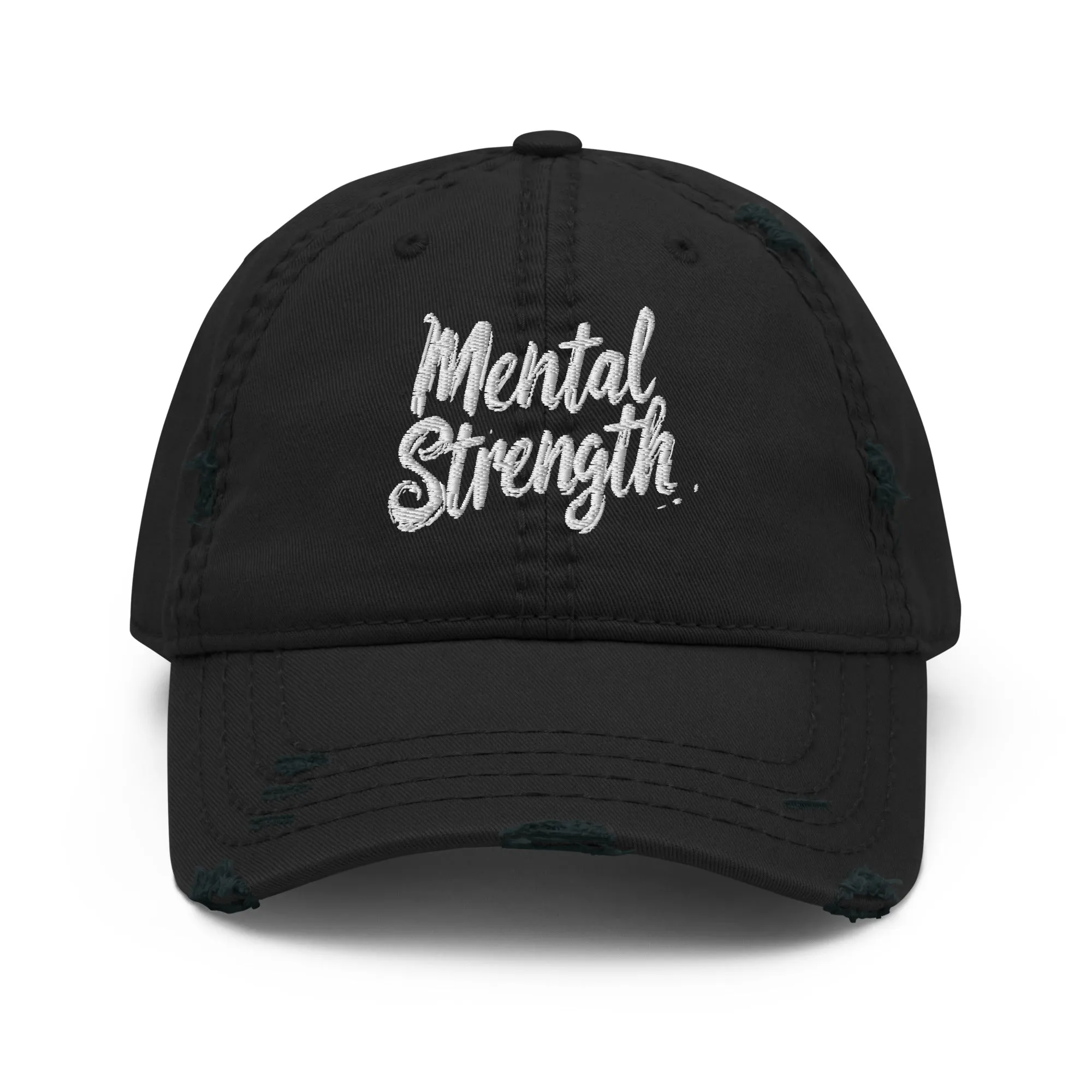 Mental Strength Clean Resolve Distressed Dad Hat