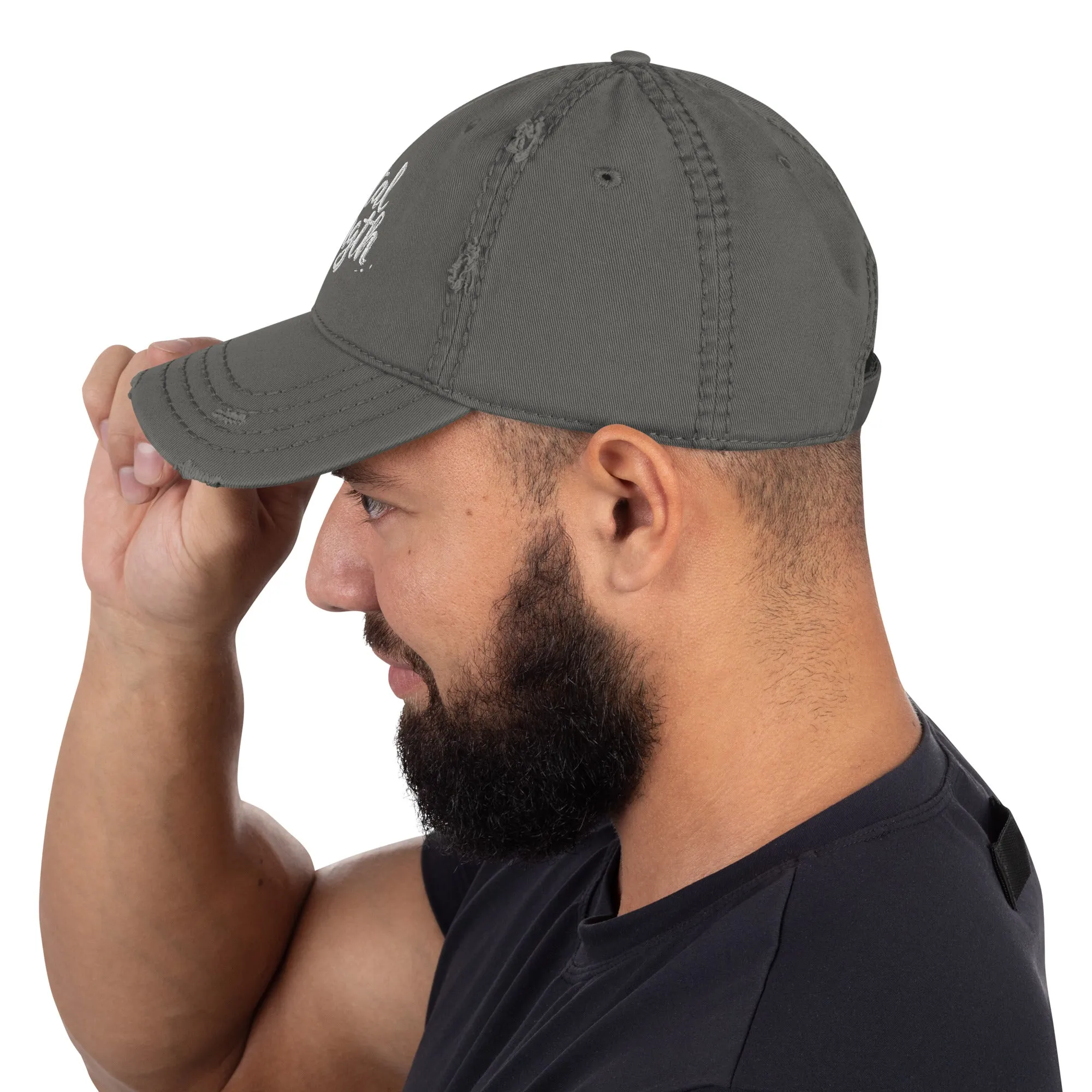 Mental Strength Clean Resolve Distressed Dad Hat