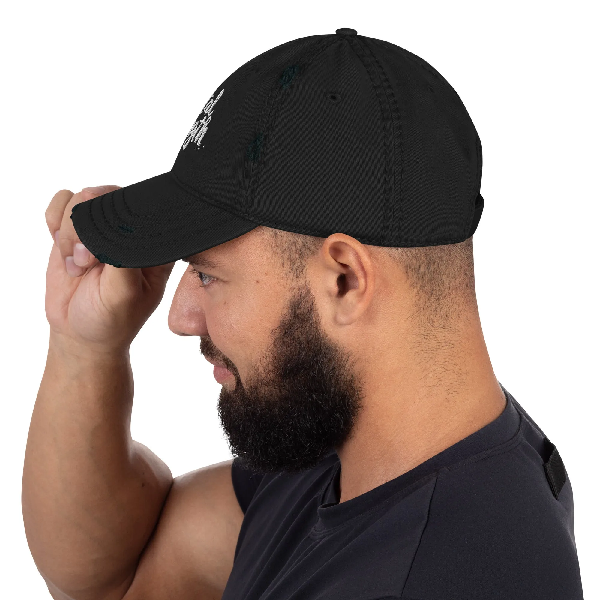 Mental Strength Clean Resolve Distressed Dad Hat