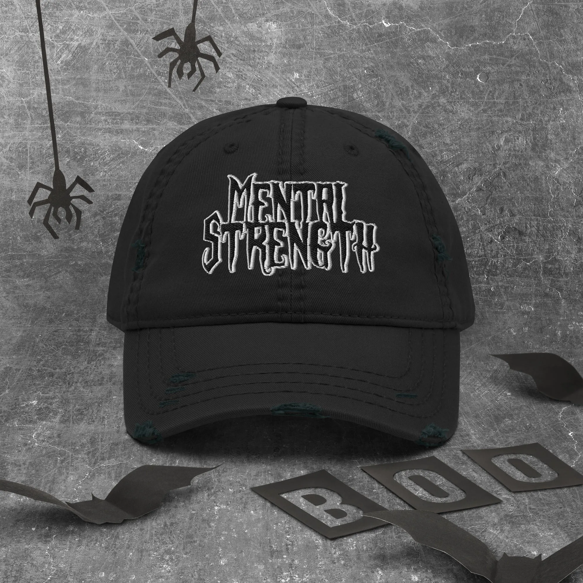Mental Strength Silent Power Distressed Dad Hat