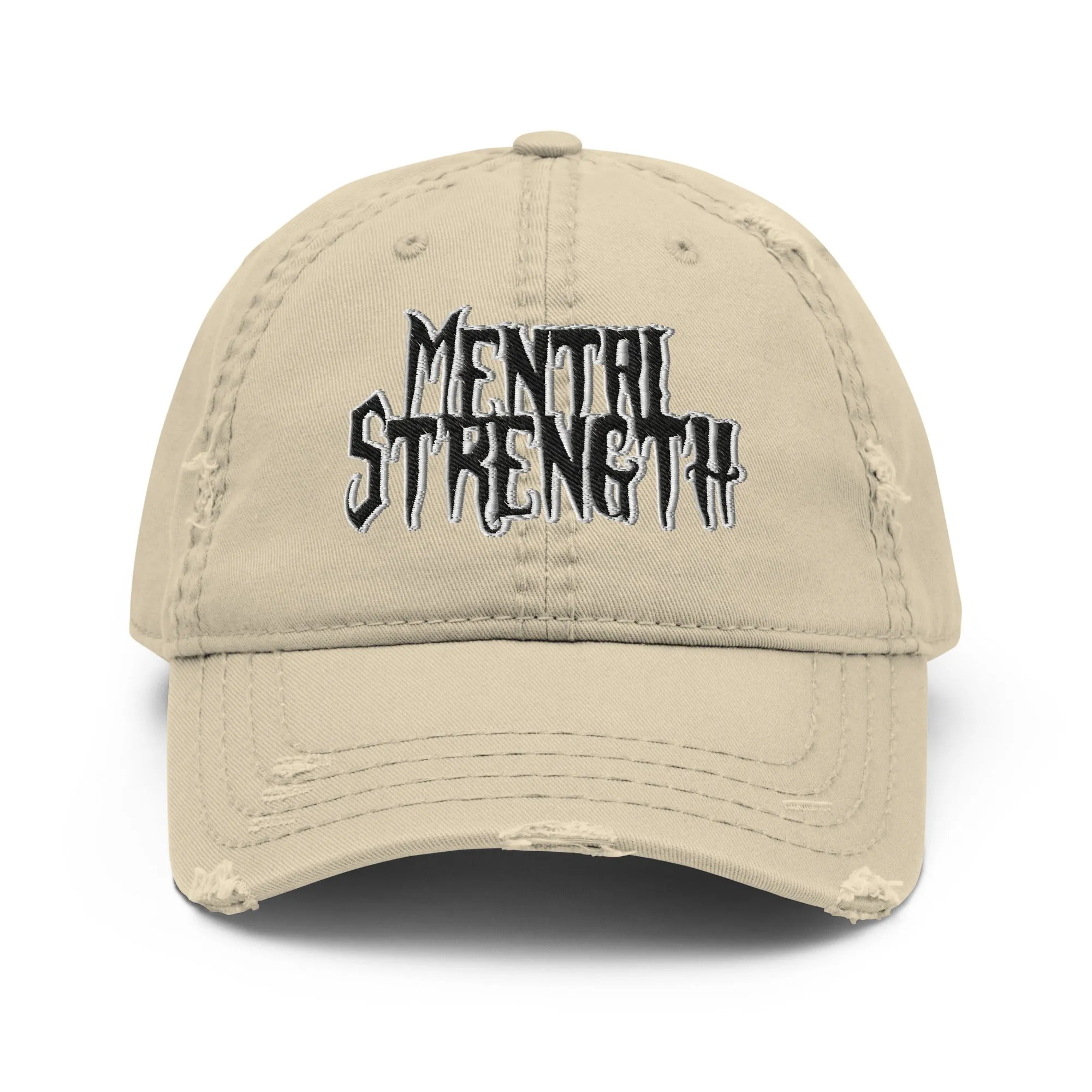 Mental Strength Silent Power Distressed Dad Hat