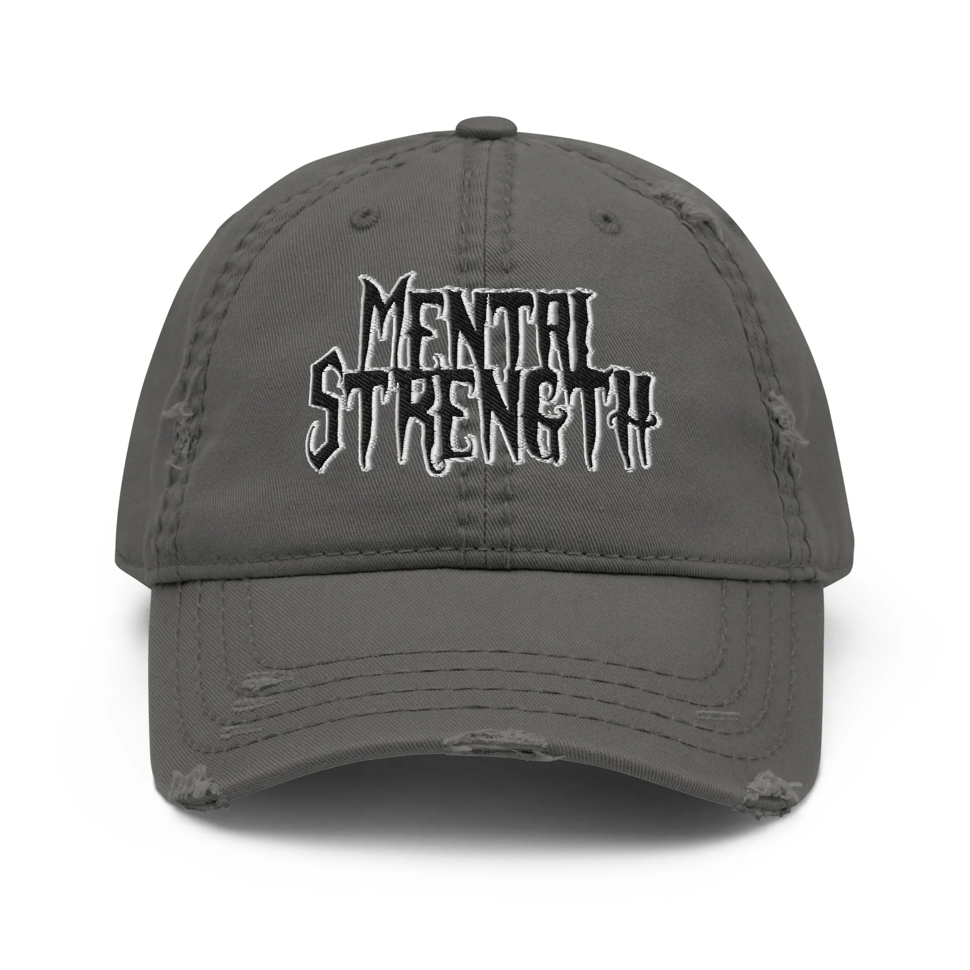 Mental Strength Silent Power Distressed Dad Hat