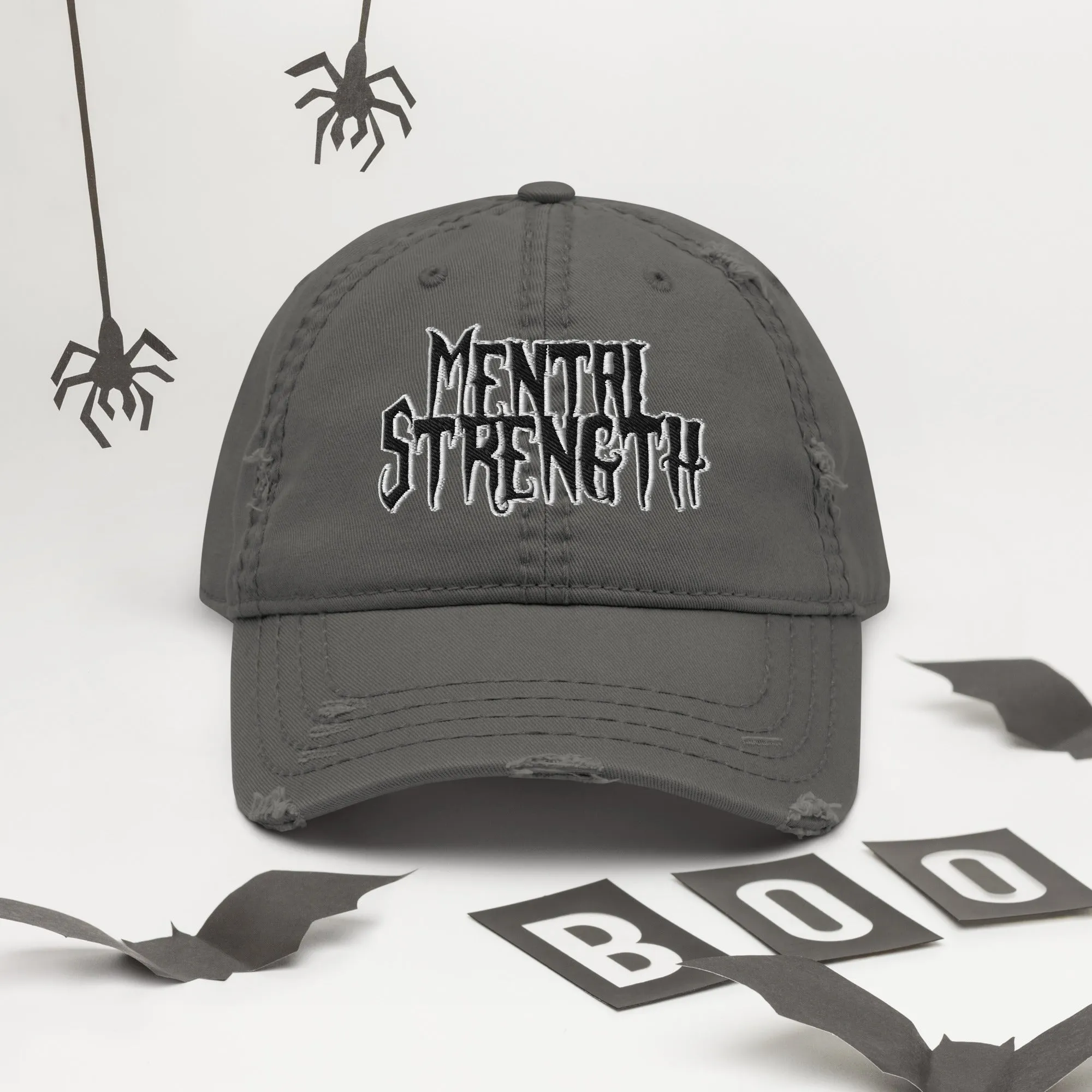 Mental Strength Silent Power Distressed Dad Hat