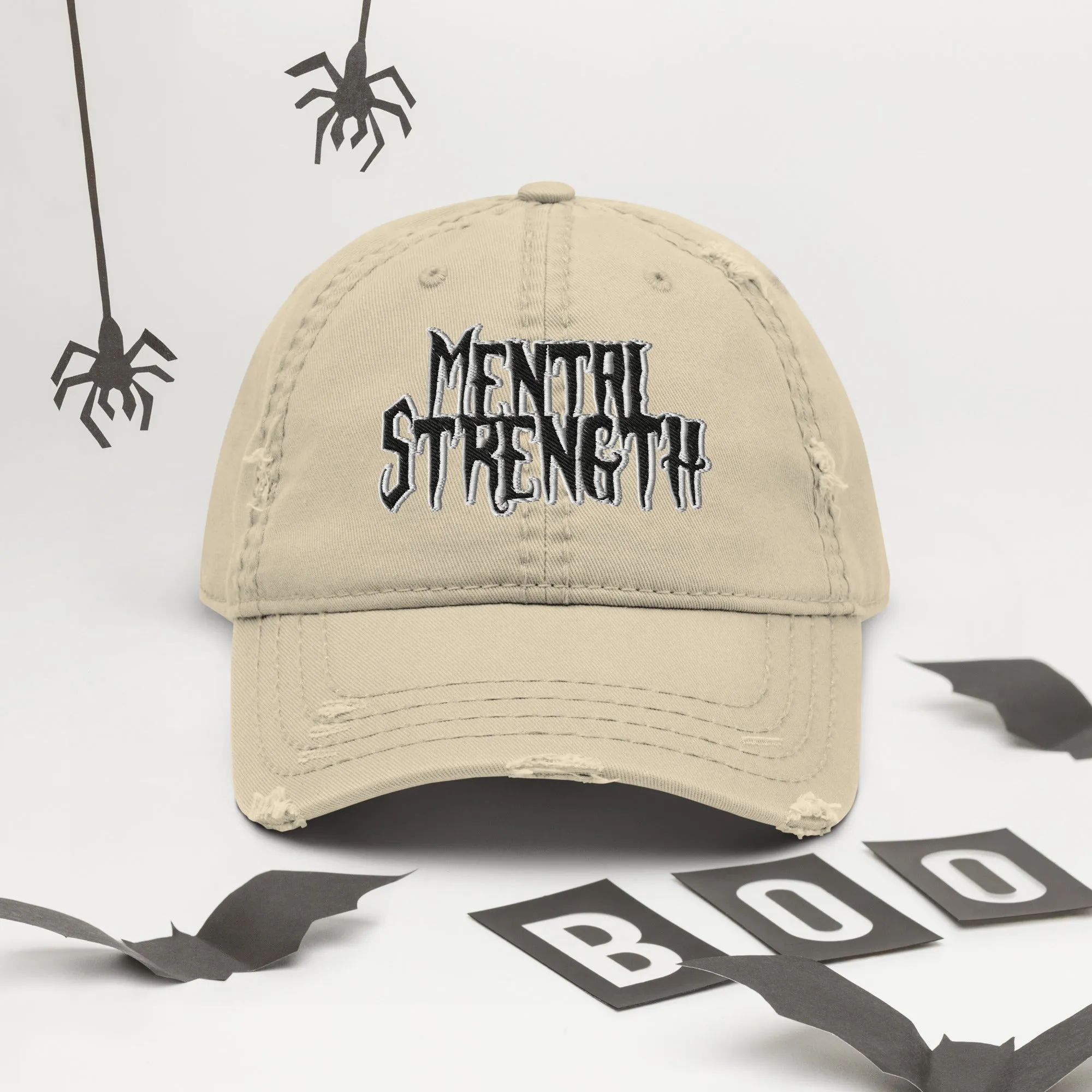 Mental Strength Silent Power Distressed Dad Hat