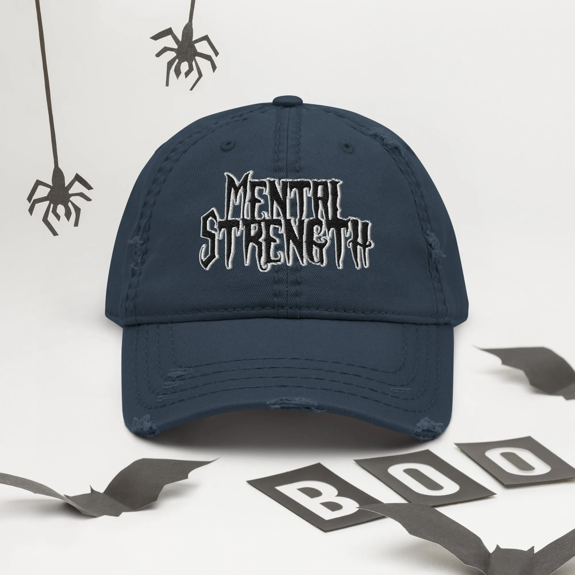 Mental Strength Silent Power Distressed Dad Hat