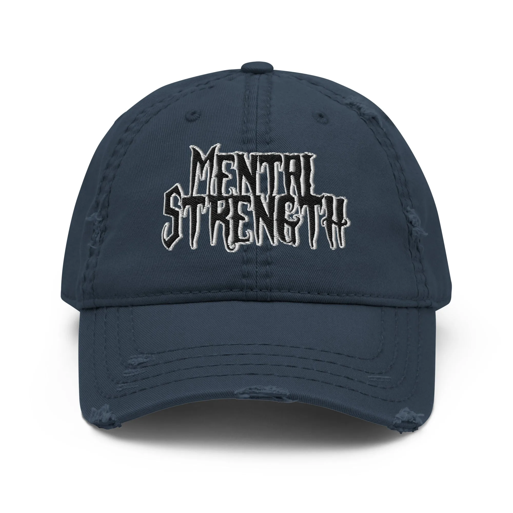 Mental Strength Silent Power Distressed Dad Hat