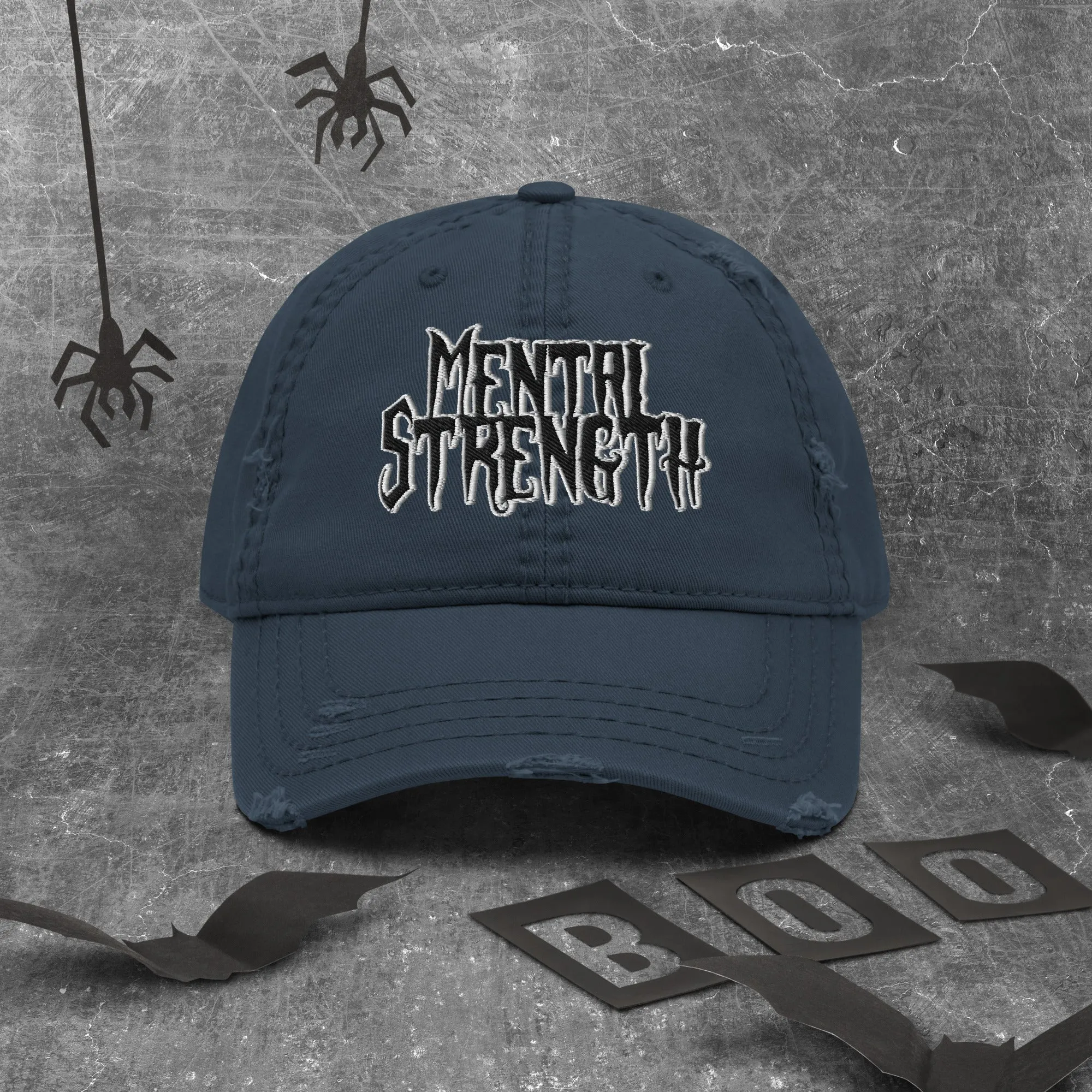 Mental Strength Silent Power Distressed Dad Hat