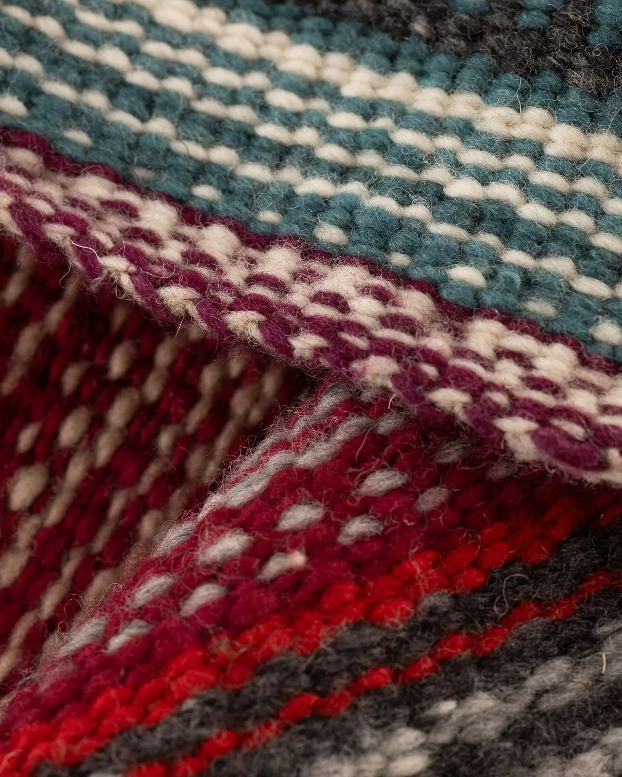 Merino Wool Blanket Poncho - Southwestern Stripe