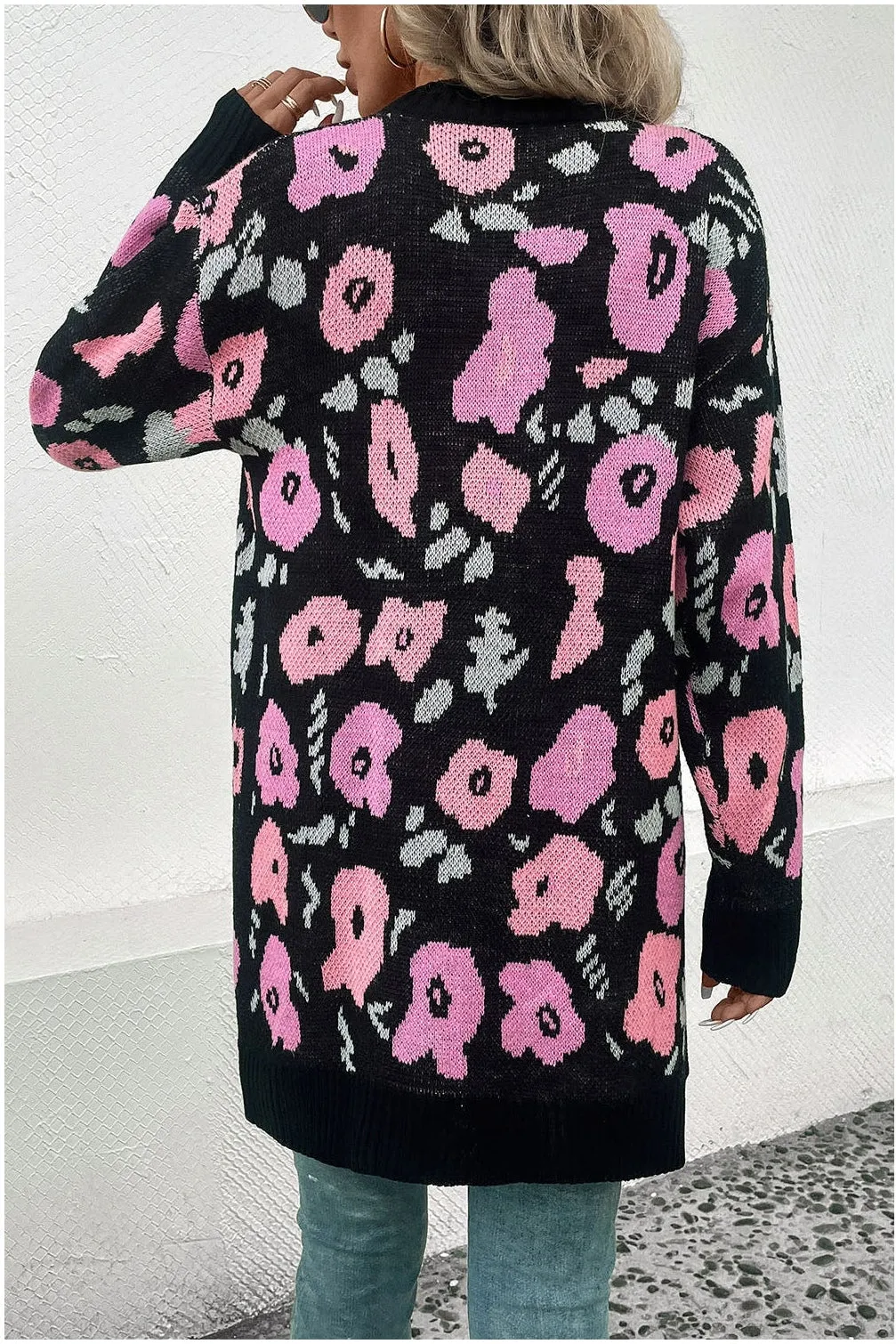 NicholesGifts Women Open Front Longline Cardigan