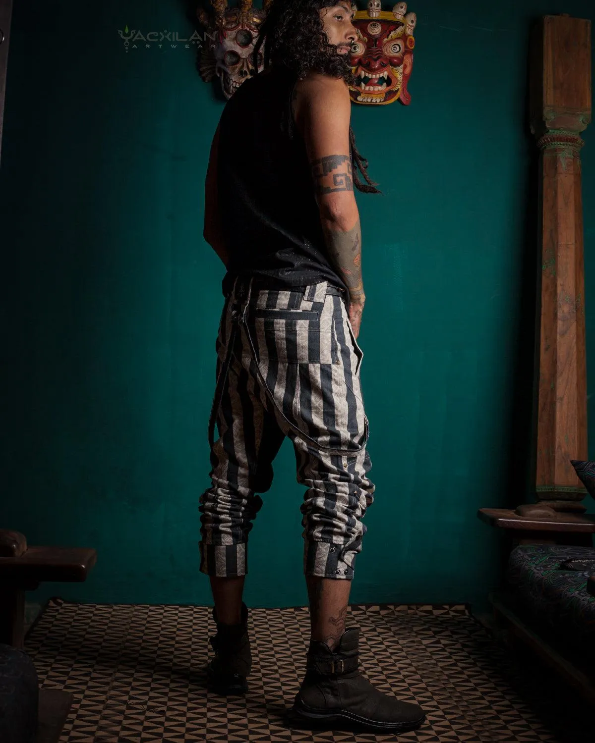 Pants Men Pirate / Thick Linen Printed - CIRKUS FREAK