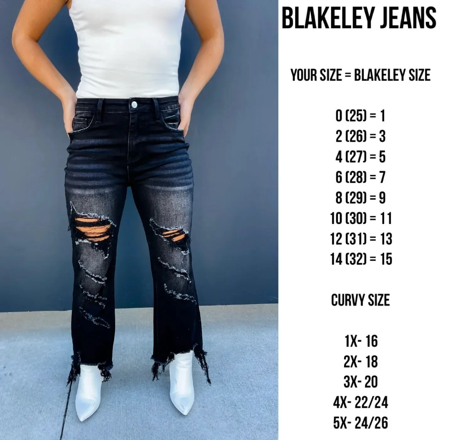 PREORDER: Black Urban Distressed Crop Jeans