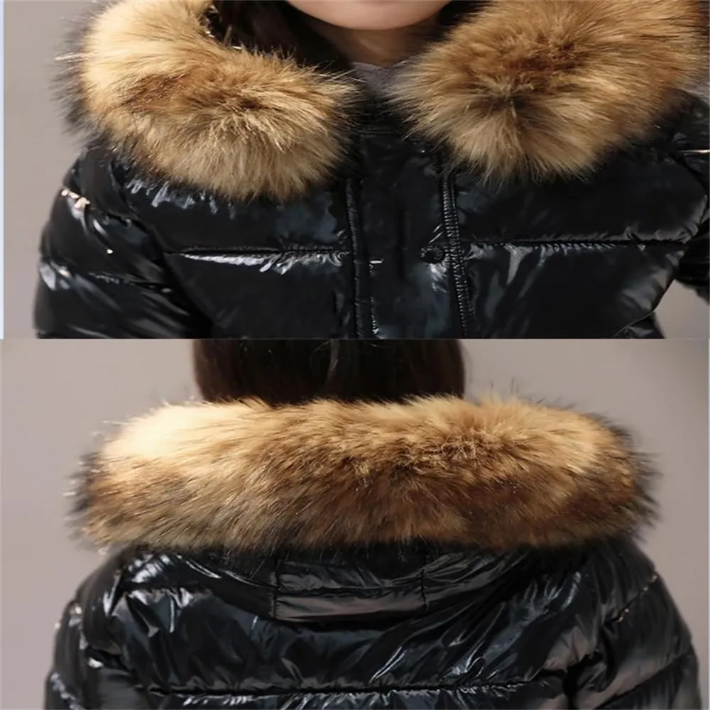 Pulcykp Women Puffer Coat Winter Hooded Jacket Warm Short Down Parkas