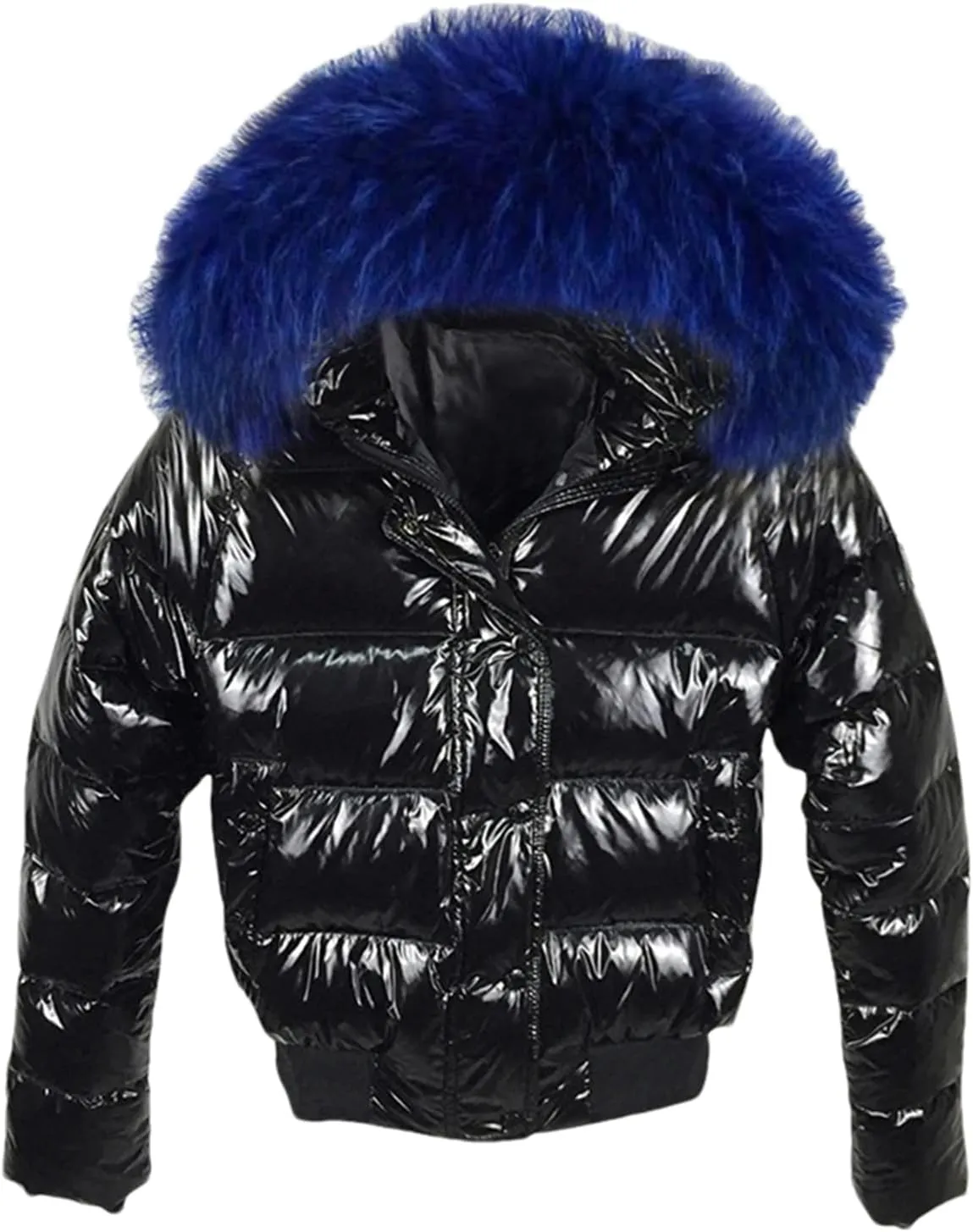 Pulcykp Women Puffer Coat Winter Hooded Jacket Warm Short Down Parkas