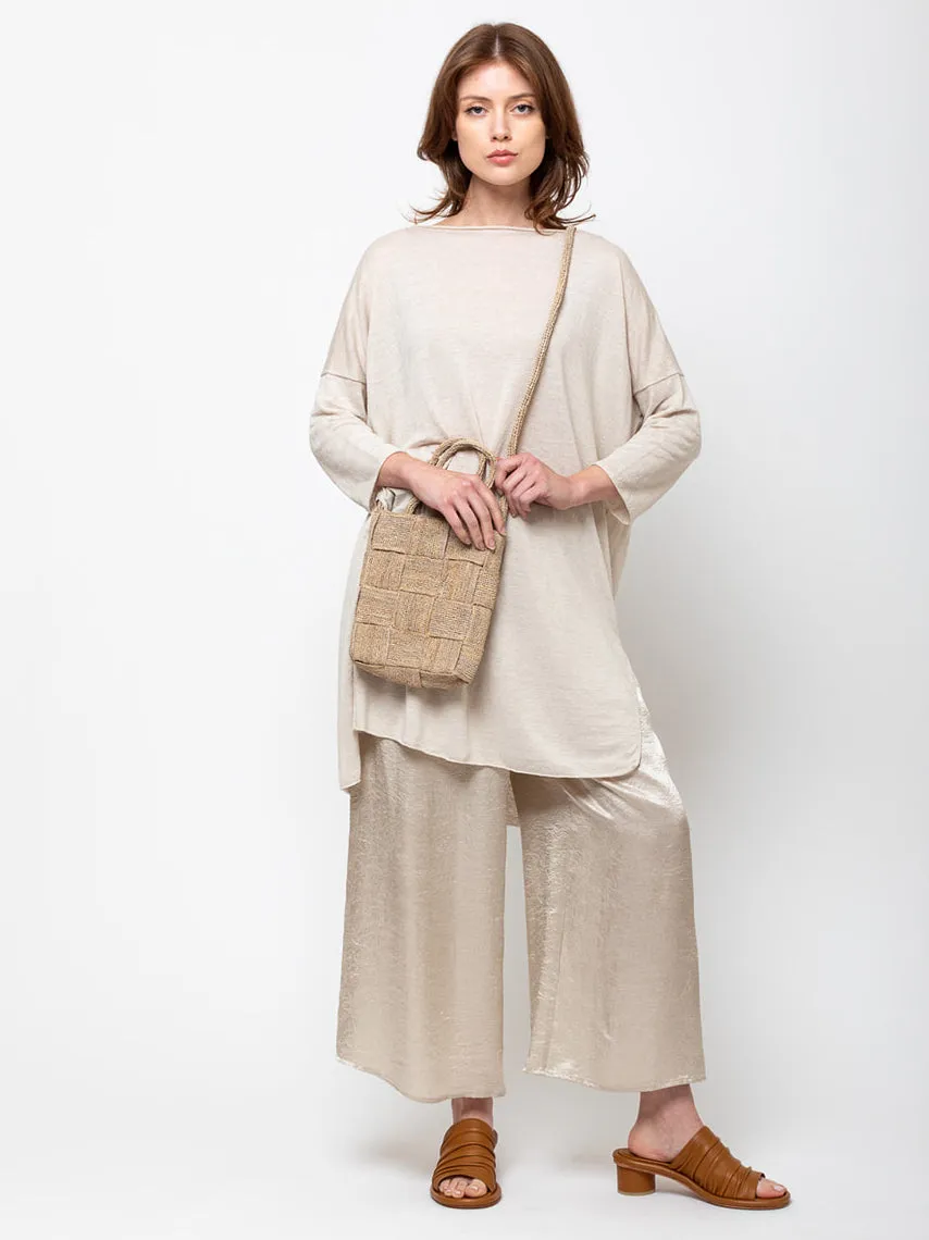 Raffia Woven Bag - Mastic