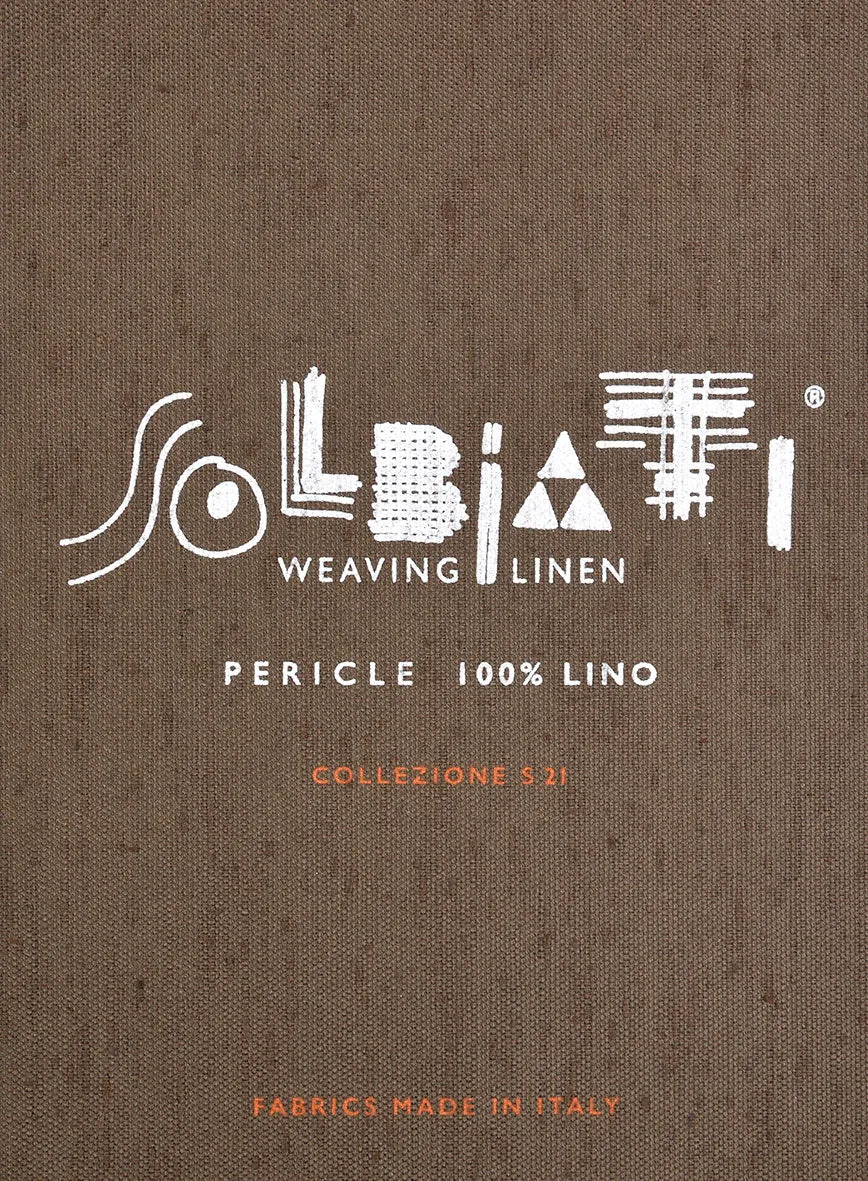 Solbiati Blue Brown Check Linen Pants