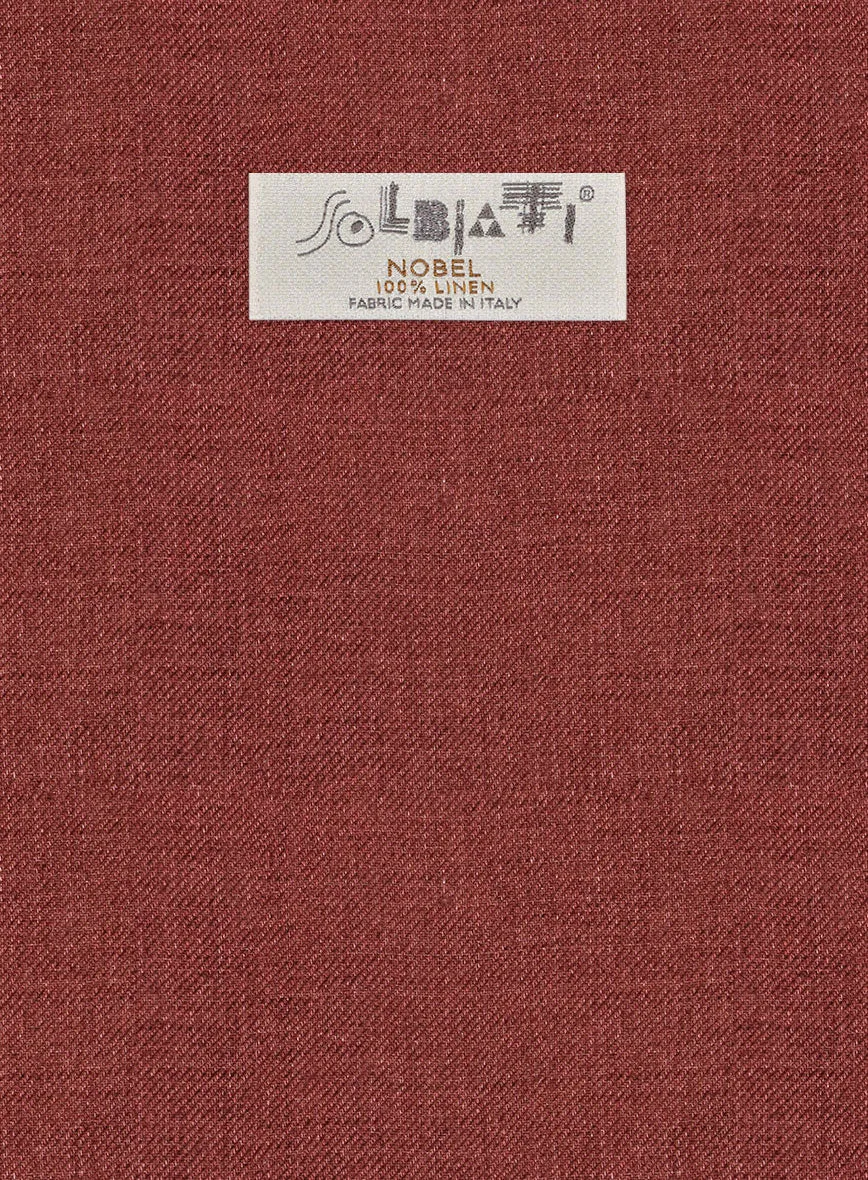 Solbiati Twill Wine Linen Pants