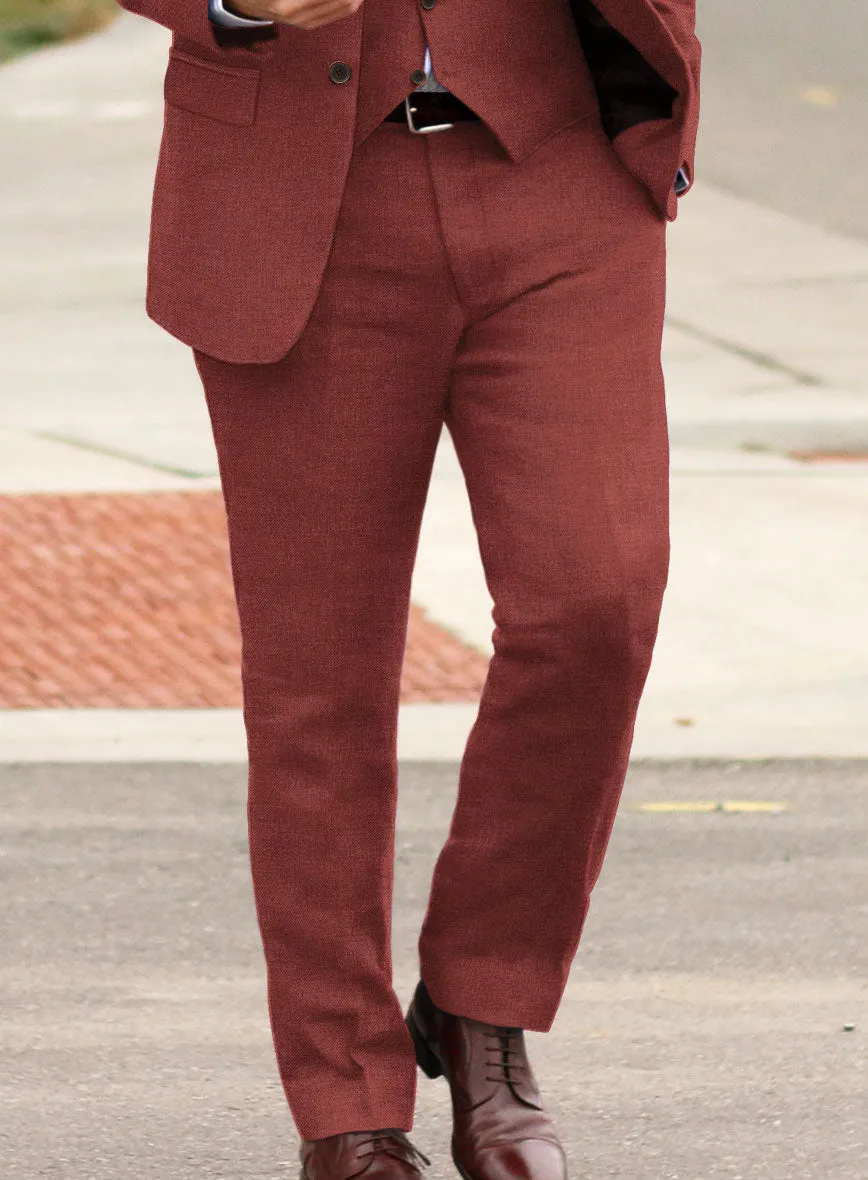 Solbiati Twill Wine Linen Pants