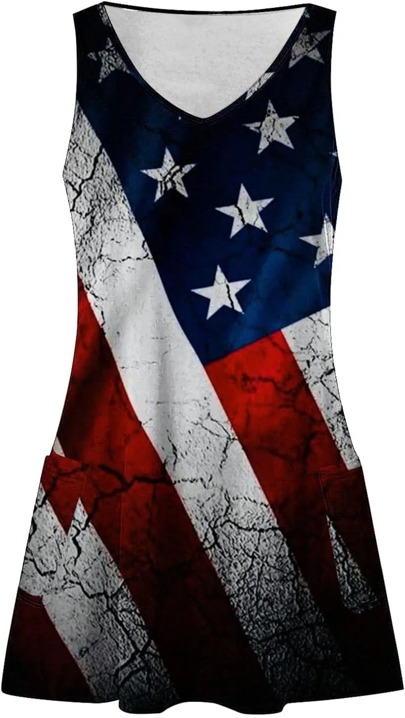 Summer Dresses for Women 2025 Casual V Neck Sleeveless Sundresses Boho Tank Dress Floral Printed Beach Dresses