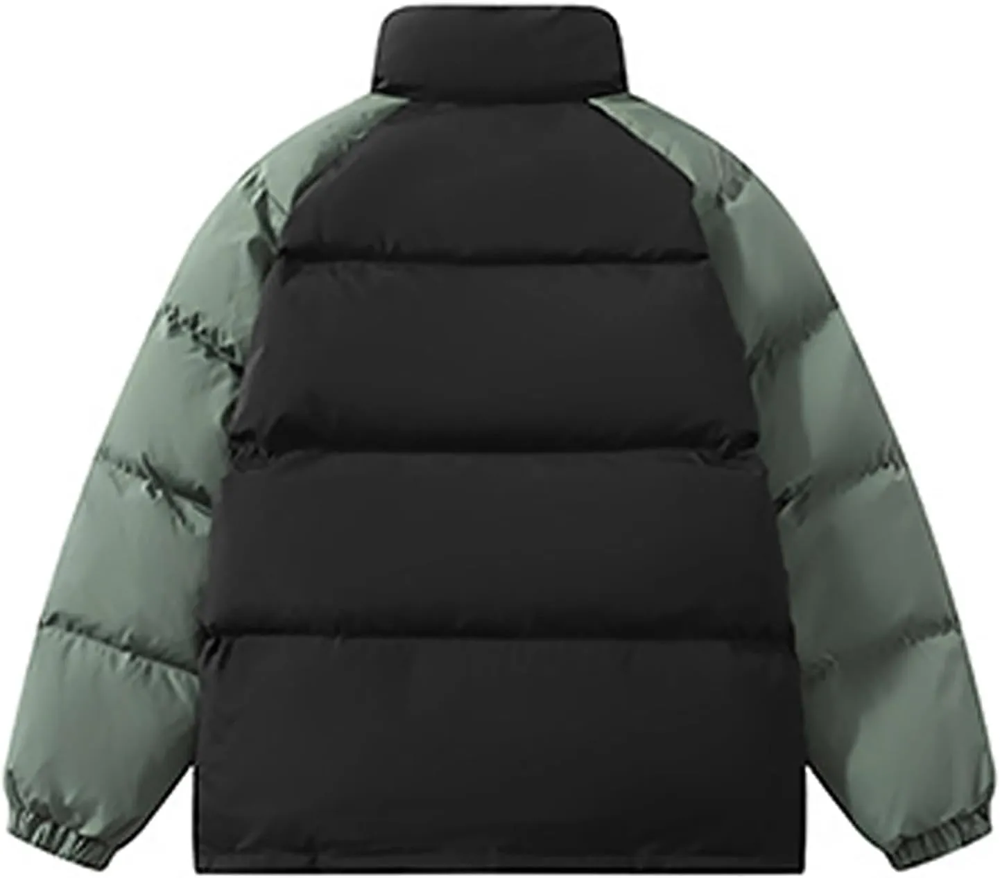 Winter Light Warm Down Jacket Men Color Block Jacket Soft Plus Size Puffer Jacket Stand Collar Travel Coat for Teen