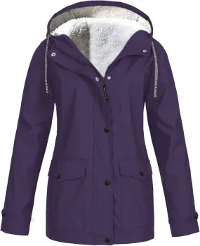 Womens Winter Coats Fashion 2023 Warm Sherpa Fleece Lined Parkas Jacket Waterproof Outerwear With Hood