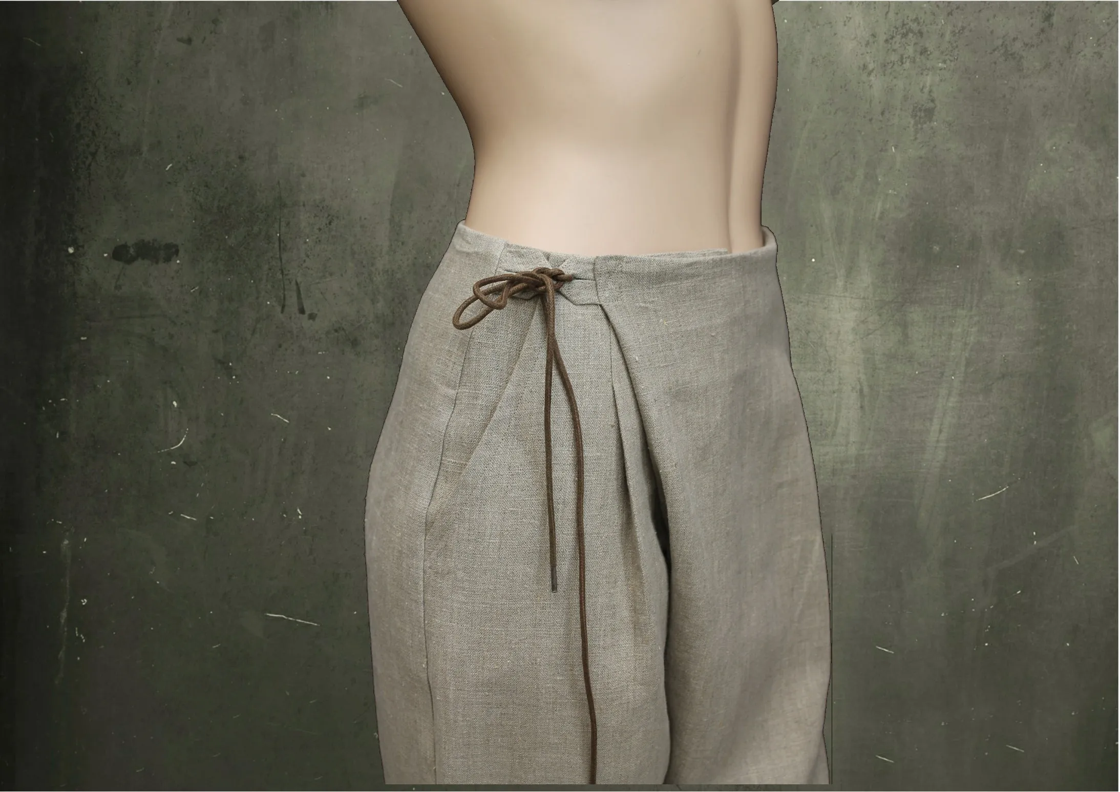 Wrap broek biologische linnen / organic linen wrap pants,